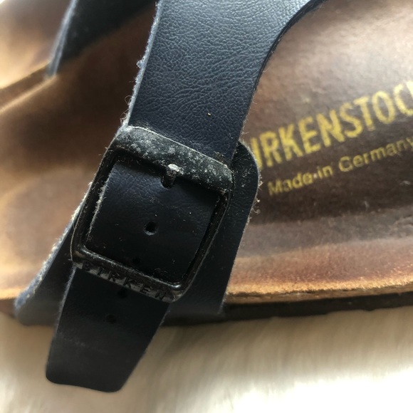 Birkenstock 39 Women 8 Men 6 Navy Blue Dark Blue Thong Sandal Flip Flop - Picture 5 of 8